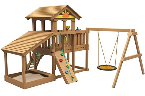 Деревянные детские площадки для дачи